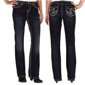 Silver Jeans Womens Natsuki Flap Bootcut Low Rise Y2K Western Jeans - Size 29/33